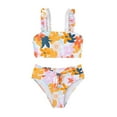 thumbnail image 1 of Utlike Girls Swimwear Kids Floral Print 2 Piece Swimsuit Swimwear Bathing Suit Cute Bikini Adjustable Girls Swimsuit Size 11 Years-12 Years, 1 of 7