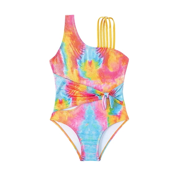 Utlike Girls Swimwear Kids Swimsuits One Shoulder Ruffle Swimwear Plaid Bathing Suit Girls Matching Swimsuit Size 5 Years-6 Years
