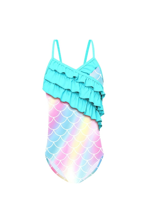 Girls Swimwear Swimsuit Kids Bathing Suit Swimwear Adjustable Girls Swimsuit Size 10 Years-12 Years