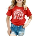 thumbnail image 1 of Utlike Girls T-Shirt Fashion Casual Breathable Printed Round Neck T Shirt Size 6 Years-7 Years Red, 1 of 4