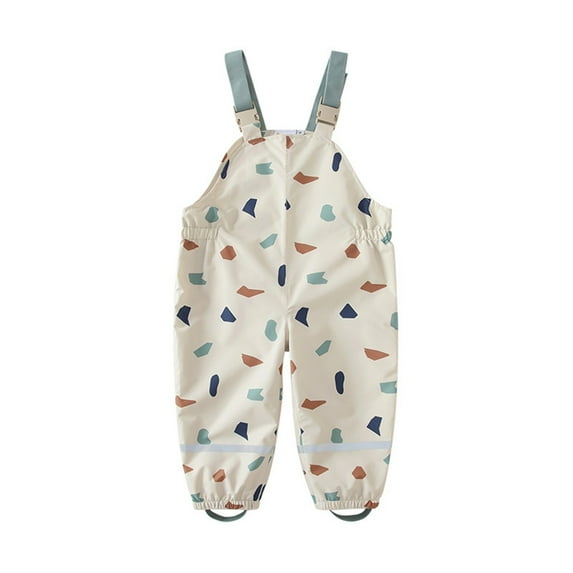 Utlike Girls Waterproof Rain Pants With Suspenders Lightweight Outwear For Toddlers And Kids Daily Use Outdoor Play And Rainy Season Loose Rainy Waterproof Rain Pants Size 2 Years-3 Years