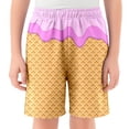thumbnail image 1 of Utlike Ice Cream Boys Casual Shorts Athletic Gym Shorts Elastic Waist With Pockets, Summer Sports Outdoor Homewear Size 13 Years-14 Years Z17Pink, 1 of 4