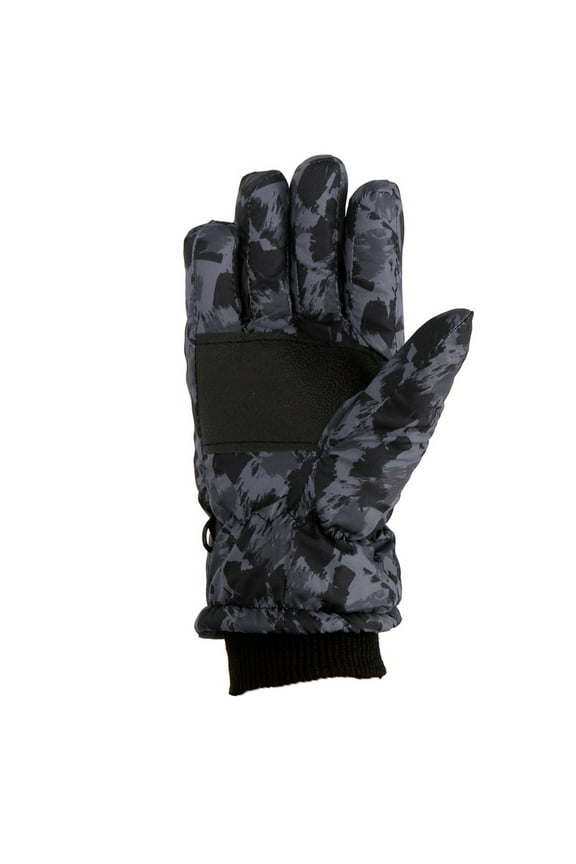 Kids Gloves Camouflage Gloves Warm Outdoor Skating Ski Gloves Winter Snow Snowboarding Windproof Gloves & Mittens Grey