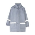 thumbnail image 1 of Utlike Kids Rain Jacket Boys Girls Button Rain Jacket Hooded Windproof Waterproof Raincoat Kids Long Sleeve Hoodie Trench Wearing A Waterproof Raincoat Outside Size 2 Years-3 Years, 1 of 4