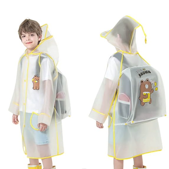 Utlike Kids Rain Poncho Spring Summer And Autumn Boys And Girls Solid Color Thick Waterproof Raincoats Rain Ponchos Durable For Rainy Days Size 6 Years-8 Years