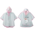 thumbnail image 1 of Utlike Kids Rain Poncho Waterproof Raincoat Boy Girl Cartoon Rabbit Pattern Eva Transparent Poncho With Hat Fashion Transparent Durable For Rainy Days Size 5 Years-6 Years, 1 of 4