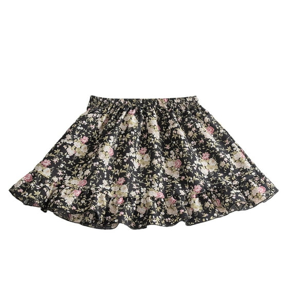 Utlike School Uniform Skirts For Girls Pleated Skirt Floral Skirt For Toddlers School Uniform Mini Skirt For Girl Size 18 Months-24 Months