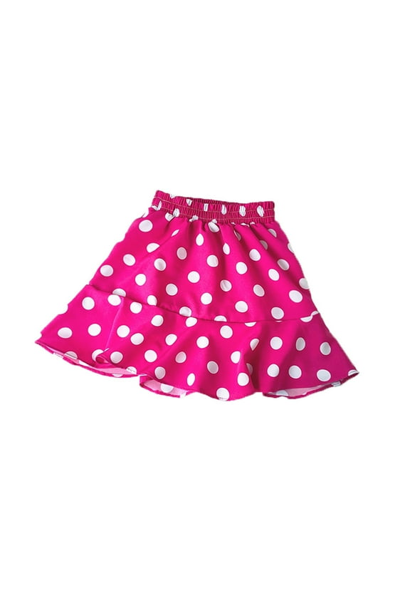 School Uniform Skirts For Girls Pleated Skirt Kids Polka Dot Print Children'S Skirt Sweet Mini Skirt For Girl Size 4 Years-5 Years