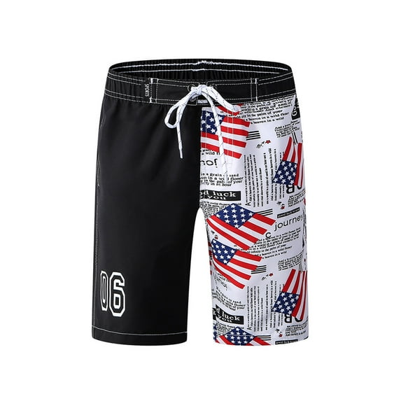 Utlike Swim Trunk Print Swimwear July 4 Trunk Shorts Usa Swimtrunk Boys Swimsuits For Beach Vacation Size 14 Years-16 Years