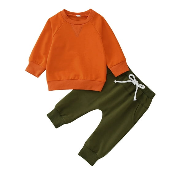 Utlike Toddler Boys Clothing Sets Autumn Winter Long Sleeve Pullover Tops Pants 2 Pcs Outfits Set For Children Clothes Boys Matching Sets Size 12 Months-18 Months