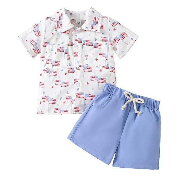 Utlike Toddler Boys Outfits Short Sleeve Prints T Shirt Tops Shorts Child Kids Gentleman Outfits Size 3 Years-4 Years