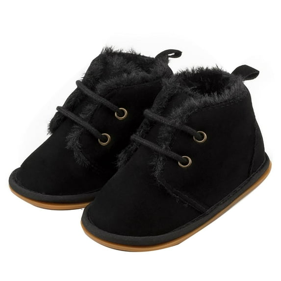 Utlike Winter Boys Shoes For Walking Warm Lined Infant Shoes With Non Slip Rubber Sole Fashion Trend Boys Shoes Size 6-12 Months