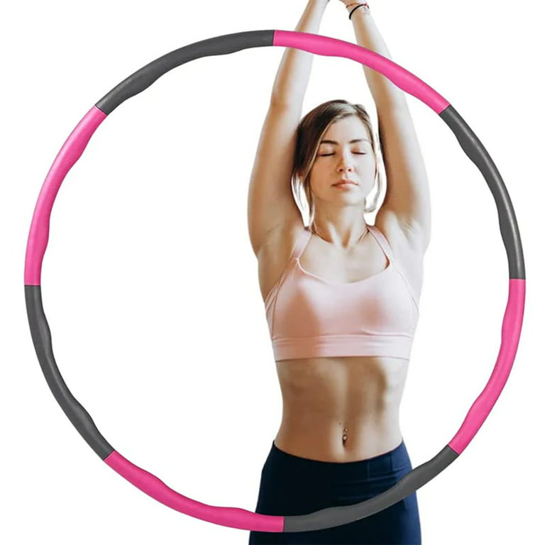 HolaHatha 900G 6 Piece Weighted Fitness Hula Hoop for Home Workouts and  Toning