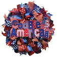 thumbnail image 1 of Utoimkio 16Inch 4th of July Wreath Patriotic American Wreath Handcrafted Red White and Blue Berry Memorial Day Wreath Festival Garland Decorations for Front Door Wall Home Decor, 1 of 9