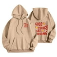 thumbnail image 1 of Utoimkio 2025 Graphic Hoodies for Women Cute Pullover Long Sleeve Sweatshirts for Women Loose Fit Letter Printed Hooded Tops with Pockets Fall Winter Clothes, 1 of 5
