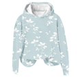 thumbnail image 1 of Utoimkio 2025 Graphic Hoodies for Women Cute Pullover Long Sleeve Sweatshirts for Women Loose Fit Floral Print Hooded Tops Fall Winter Clothes, 1 of 4