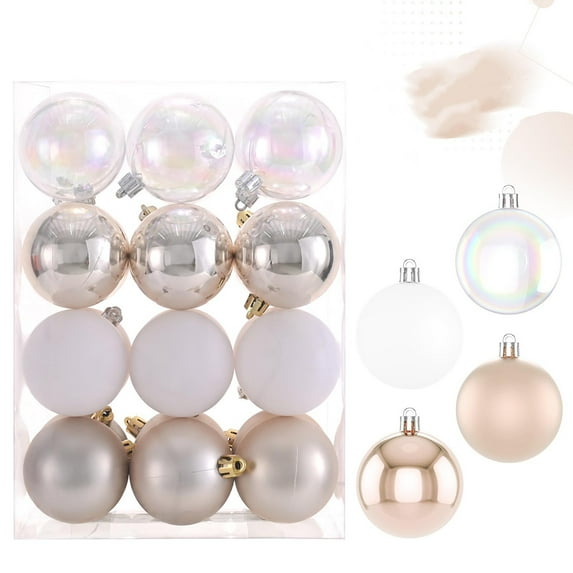Utoimkio 24 Pcs Christmas Ball Ornaments 2.36" Shatterproof Christmas Baubles Decorations for Christmas Tree,Decorative Hanging Balls Christmas Tree Ornaments Baubles for Wedding Party Decor
