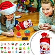 Utoimkio 24Pcs Christmas Cute Animal Toys Stress Relief Set Slow Rising Fidget Toys Advent Calendar Gift For Kids Adults