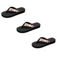 thumbnail image 1 of Utoimkio 3 Pairs Thong Flip Flops Sandals for Women Summer Casual Beach Flat Sandals for Women Wide Width Summer Casual Walking Shoes, 1 of 7