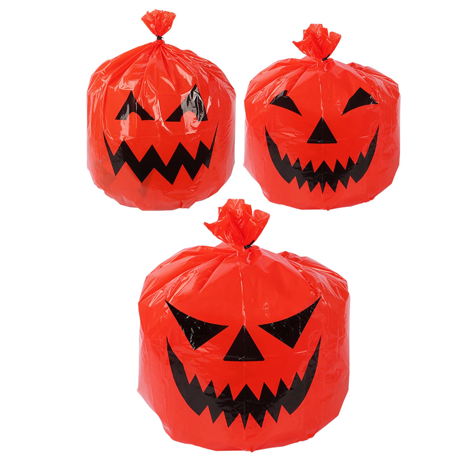 Utoimkio 3 Pcs Halloween Pumpkin Lawn Leaf Bags Halloween Yard Fall