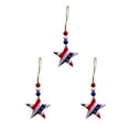thumbnail image 1 of Utoimkio 3Pcs 4th of July Patriotic Star Ornaments,Fourth of July Patriotic Hanging Decorations Star Shaped Baubles Ornament for Memorial Day Party Festival Christmas Tree Decorations, 1 of 6