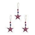 thumbnail image 1 of Utoimkio 3Pcs 4th of July Patriotic Star Ornaments,Fourth of July Patriotic Hanging Decorations Star Shaped Baubles Ornament for Memorial Day Party Festival Christmas Tree Decorations, 1 of 6