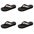 thumbnail image 1 of Utoimkio 4 Pairs Thong Flip Flops Sandals for Women Summer Casual Beach Flat Sandals for Women Wide Width Summer Casual Walking Shoes, 1 of 7