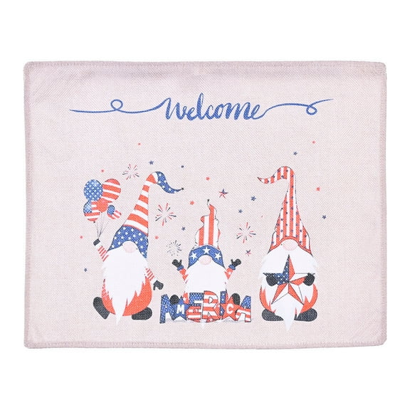 Utoimkio 4th of July Decorations Placemats 12x16 Inches Memorial Day American Flag Stars and Stripes Place Mats Patriotic America Freedom Liberty Independence Day Decor