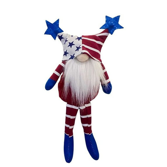 Utoimkio 4th of July Gnome Plush Doll Decoration Patriotic Gnomes Decoration for Memorial Independence Day,Handmade Swedish Tomte Gnomes Table Ornaments Gift for Home Office Decor