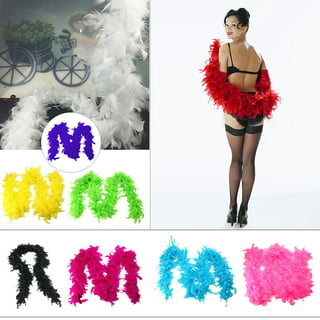flydreamfeathers Mardi Gras Color 25 Gram,4 Feet Long Kids Chandelle Feather Boa, Great for Party, Wedding, Halloween Costume, Christmas Tree, Decoration