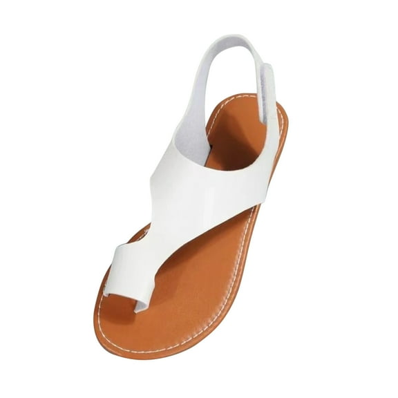 Utoimkio Ankle Straps Sandals for Women Summer Flat Sole Women's Shoes Hollow Out Wearing Beach Sandals