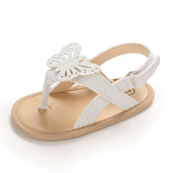 Utoimkio Baby Girls Summer Sandals Non-Slip Flip Flops Sandals Flat Shoes Toddler First Walkers Shoes