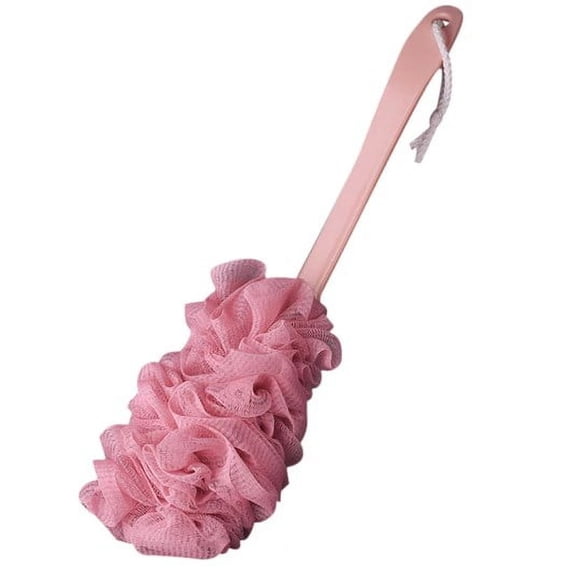 OAVQHLG3B Back Brush Long Handle for Shower, Loofah Long Handle Bath Body Brush, Soft Nylon Mesh Sponge On a Stick for Shower Men Women Kids Elderly, Exfoliating Scrub Cleaning Luffa
