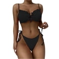 thumbnail image 1 of VerPetridure Bikini Sets for Women High Waisted Two Piece Swimsuits V Neck Tie Side Halter Bathing Suit for Women, 1 of 9