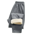 thumbnail image 1 of Utoimkio Boys Girls Winter Fleece Lined Pajama Pants Comfy Thermal Thickened Striped Pjs Bottoms Kids Home Lounge Sleepwear, 1 of 3