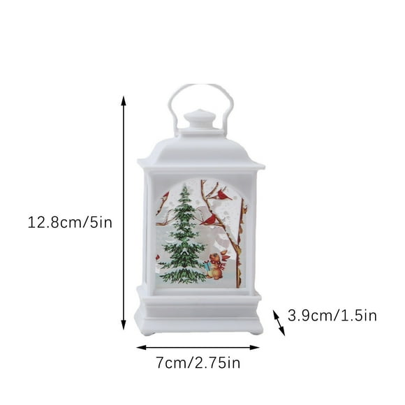 Utoimkio Christmas Ornaments Decorative Christmas Snow Globe Lantern, LED Water Glittering Hanging Xmas Decoration for Home Decor Holiday Party Table Desk Tree, Festival Gift House Ornament