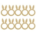 thumbnail image 1 of Utoimkio 10Pcs Easter Bunny Napkin Rings Wooden Bunny Ear Shaped Napkin Rings Holder Rabbit Ear Place Cards for Easter Spring Table Decorations, 1 of 9