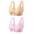 thumbnail image 1 of Utoimkio Clearance 2 Pack Front Closure Wireless Bras for Women Comfort Breathable Full Coverage Bras for Women No Underwire Everyday Bras, 1 of 8