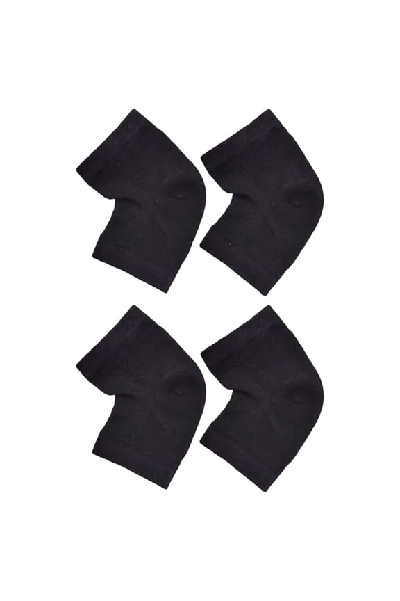 2 Pairs Moisturizing Gel Socks Heel Socks Open Toe Socks for Dry Hard Cracked Heels Unisex Women Men,Black