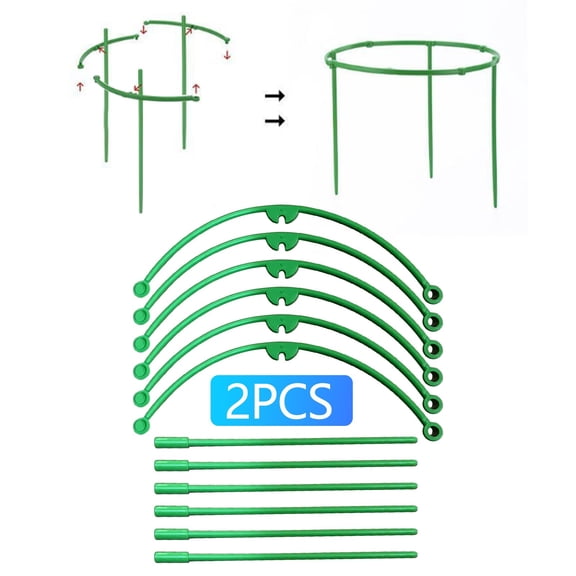 Utoimkio 2Pcs Plant Support Cages for Climbing Plant Flower Cherry Tomato cage with Stand Stakes and Stable Support Rings Garden Tools