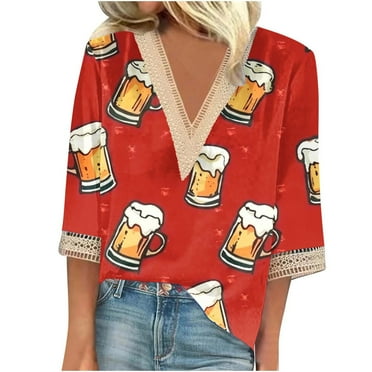 Utoimkio Clearance 3/4 Sleeve Tunic Tops for Women Plus Size V Neck Casual Floral Print Shirts Loose Fit Lightweight Tee Blouses for Women