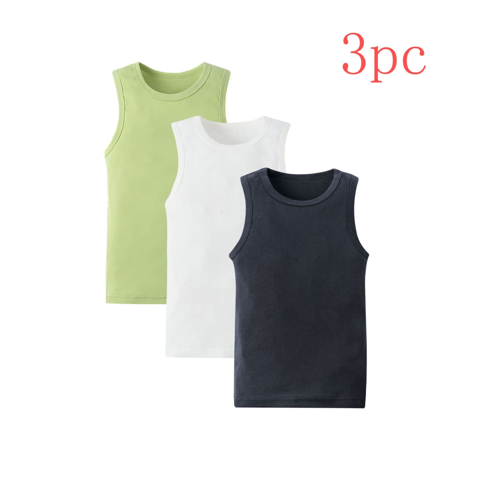 5-Pack Boys' Cotton Tank Tops - Sleeveless Undershirts For Kids 2-10 Years, Racerback Design-779358