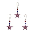 thumbnail image 1 of Utoimkio 3Pcs 4th of July Patriotic Star Ornaments,Fourth of July Patriotic Hanging Decorations Star Shaped Baubles Ornament for Memorial Day Party Festival Christmas Tree Decorations, 1 of 6
