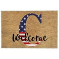 thumbnail image 1 of Utoimkio 4th of July Patriotic Welcome Door Mat Independence Day Decorations Doormat,Funny Letter A-Z Welcome Entryway Rug,Non-Slip and Washable Door Mat for Front Door Outside Entry Floor, 1 of 4