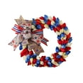 thumbnail image 1 of Utoimkio 4th of July Wreath Patriotic Wreath Decorations for Front Door,Memorial Day Red White and Blue Garland Decorations for Outdoor Front Door Party Supplies 4th of July Accessories, 1 of 1