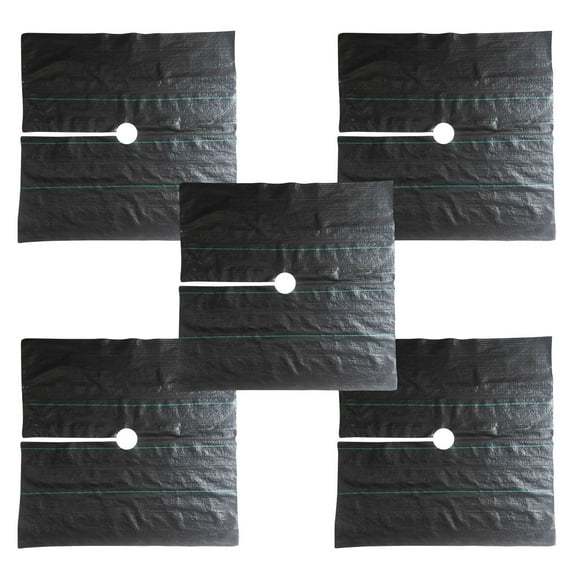 Utoimkio 5 Pack Landscape Fabric Weed Barrier,Ground Cover Weed Barrier for Garden,Weed Blocker Fabric Control for Raised Beds,Weed Cloth Mulch for Landscaping,Garden Beds,3.2x3.2 FT