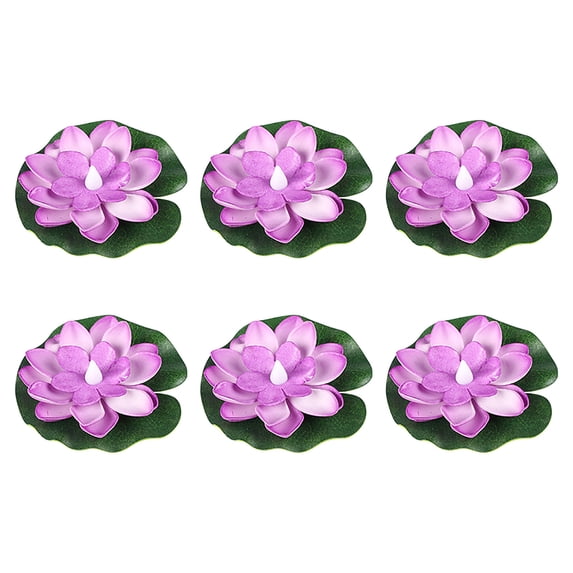 Utoimkio 6 Pack Floating Pool Lights,Pond Light LED Lotus Flower Lamp,Battery Operated Multicolor Fun Pool Accessories for Pool at Night Outdoor Swimming Gifts Christmas Decorations