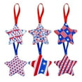 thumbnail image 1 of Utoimkio 6Pcs 4th of July Star Ornaments for Tree,Independence Day Patriotic Star Hanging Ornaments Red White and Blue Stars for Christmas Tree Decor 4th of July Party Supplies, 1 of 9