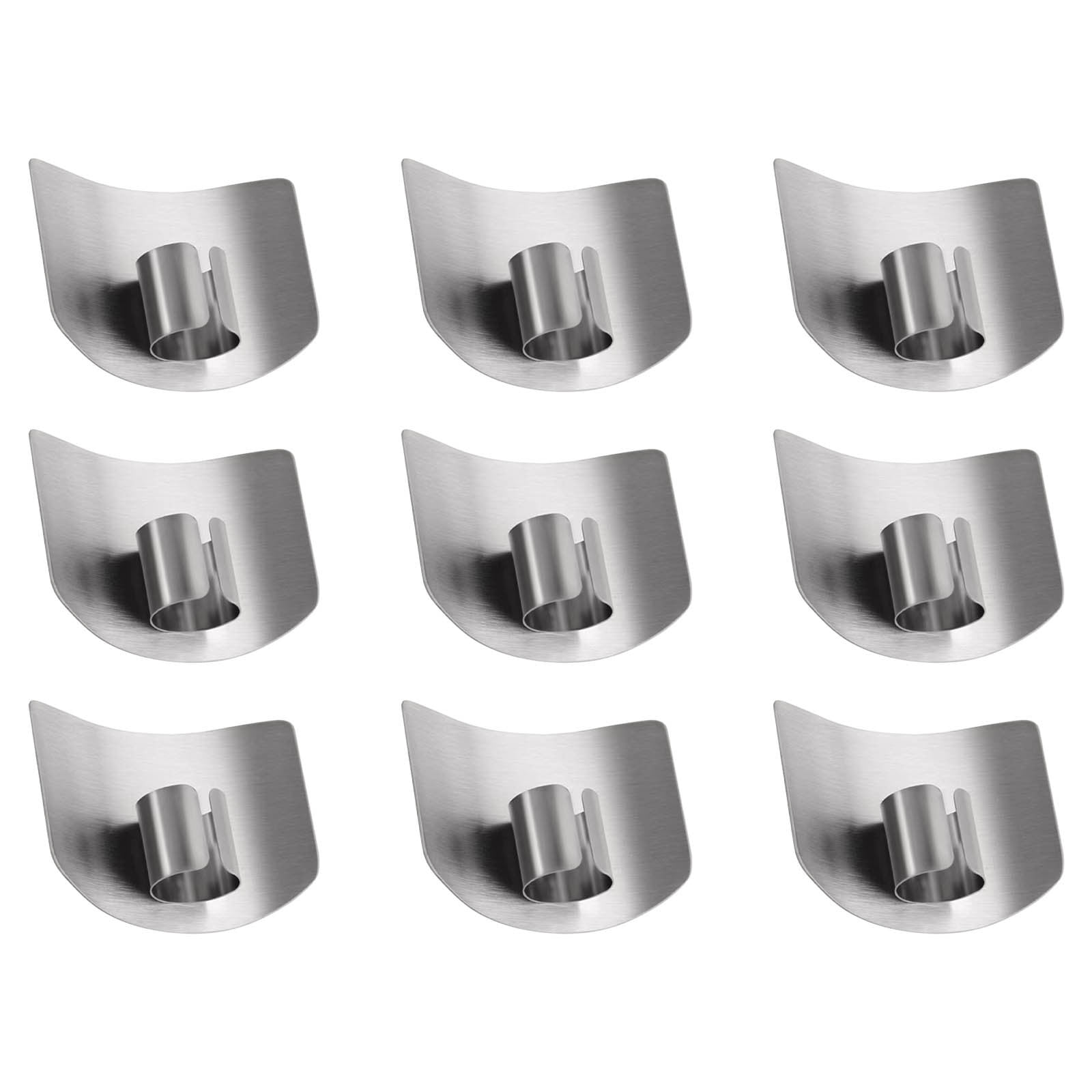 Utoimkio 9 Pack Stainless Steel Finger Guards for Cutting,Kitchen ...