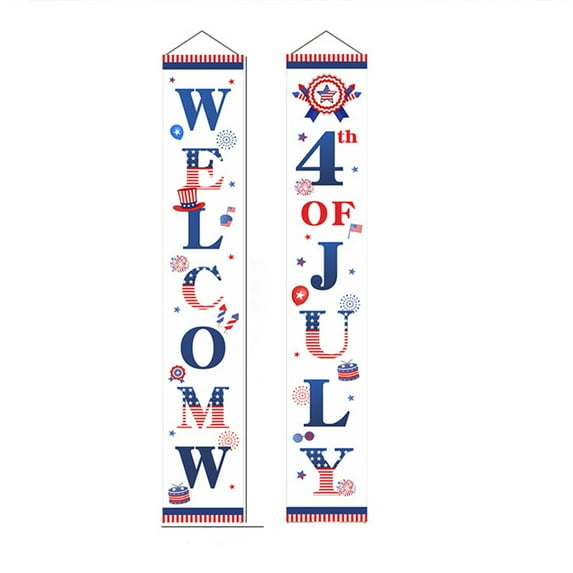 Utoimkio Clearance American Flag Patriotic Soldier Porch Sign Banners,Patriotic Decoration for Memorial Day-4th of July Decor Hanging,Independence Day Hanging Banner for Yard Outdoor